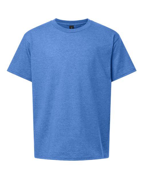 Gildan Youth Light Cotton T-Shirt - Heather Royal Front