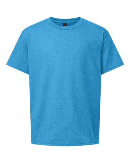 Gildan Youth Light Cotton T-Shirt - Heather Sapphire Front