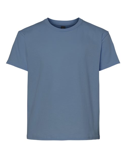 Gildan Youth Light Cotton T-Shirt - Indigo Blue Front
