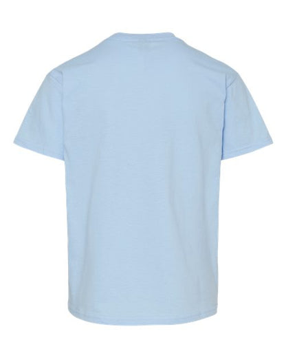 Youth Light Cotton T-Shirt - Light Blue Back