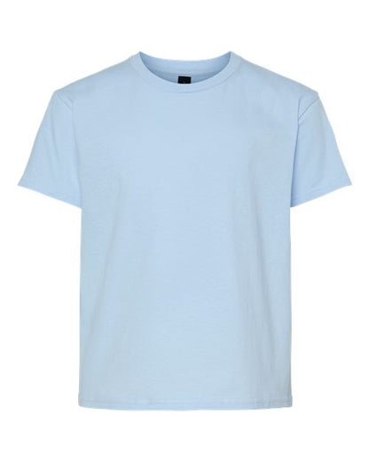 Youth Light Cotton T-Shirt - Light Blue Front