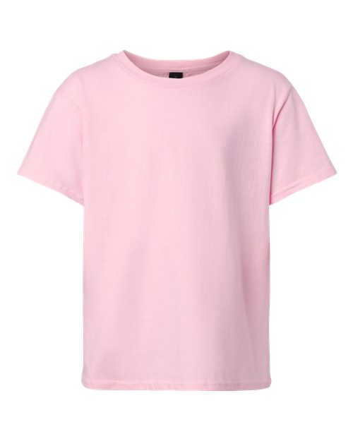 Youth Light Cotton T-Shirt - Light Pink Front
