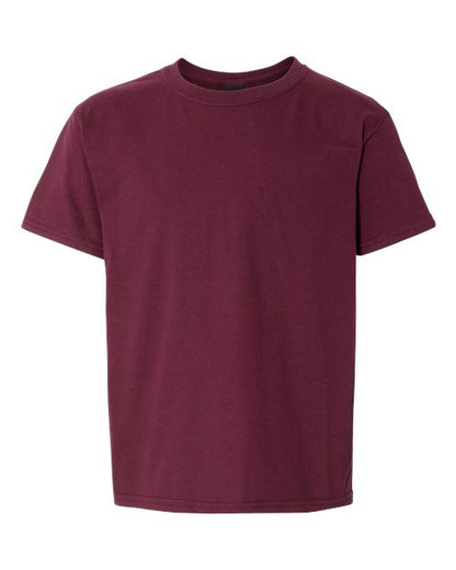 Gildan Youth Light Cotton T-Shirt - Maroon Front