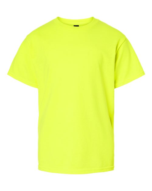 Gildan Youth Light Cotton T-Shirt - Safety Green Front