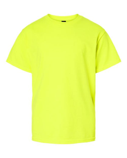 Gildan Youth Light Cotton T-Shirt - Safety Green Front