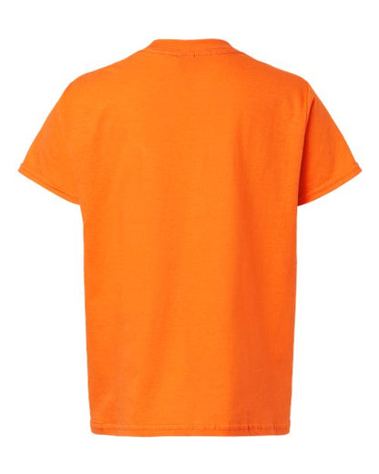 Youth Light Cotton T-Shirt - Safety Orange Back