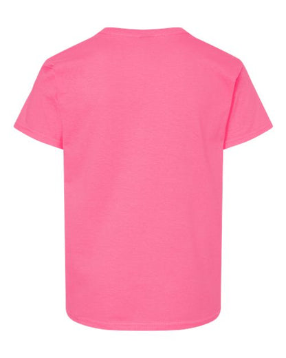 Youth Light Cotton T-Shirt - Safety Pink Back