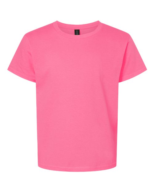 Gildan Youth Light Cotton T-Shirt - Safety Pink Front