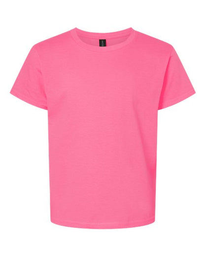 Youth Light Cotton T-Shirt - Safety Pink Front