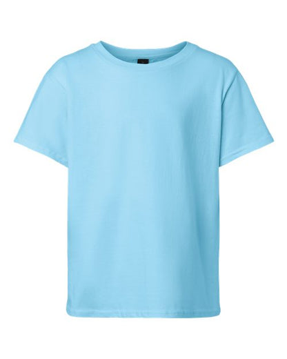 Youth Light Cotton T-Shirt - Sky Front