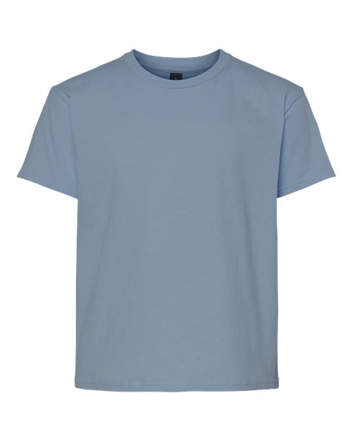 Gildan Youth Light Cotton T-Shirt - Stone Blue Front