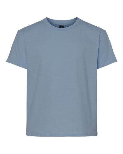 Youth Light Cotton T-Shirt - Stone Blue Front