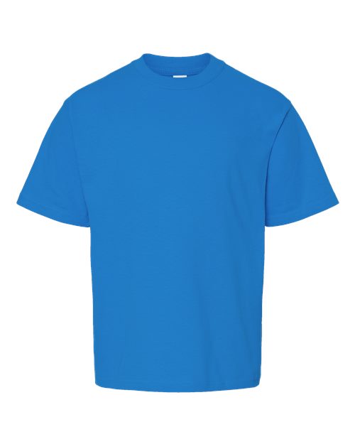 M&O Youth Gold Soft Touch T-Shirt - Ocean Blue Front