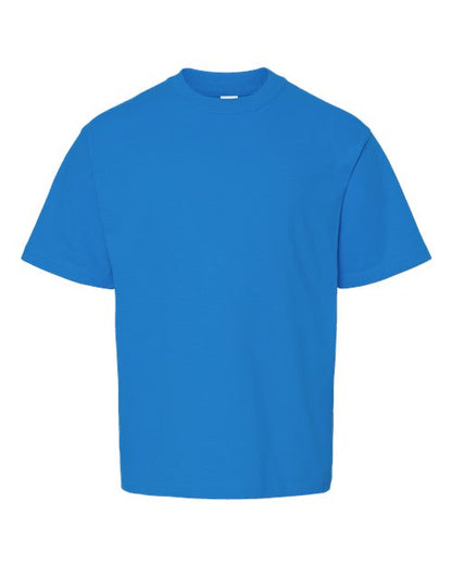 M&O Youth Gold Soft Touch T-Shirt - Ocean Blue Front