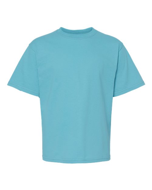 M&O Youth Gold Soft Touch T-Shirt - Diving Blue Front