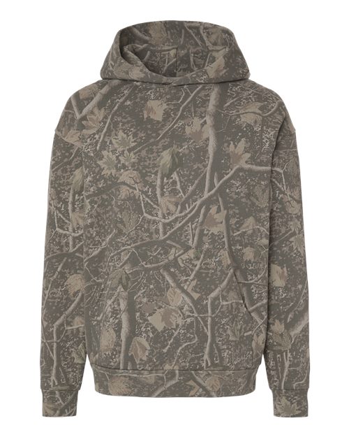 Independent Trading Co. Unisex Boulevard Heavyweight Hooded Sweatshirt - Deadwood Tree Camo Front