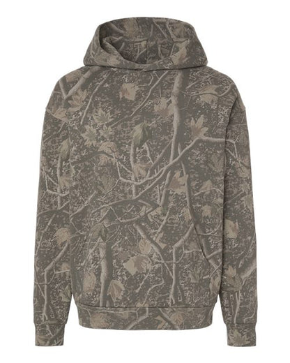 Independent Trading Co. Unisex Boulevard Heavyweight Hooded Sweatshirt - Deadwood Tree Camo Front