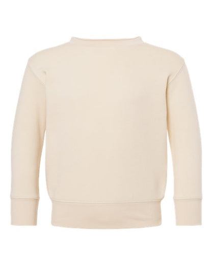 Rabbit Skins Toddler Fleece Crewneck Sweatshirt - Natural Front