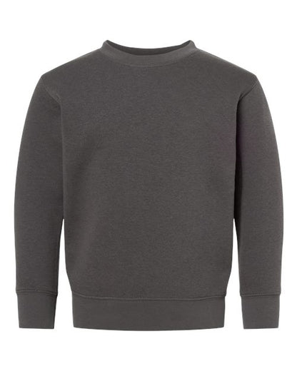 Rabbit Skins Toddler Fleece Crewneck Sweatshirt - Charcoal Front