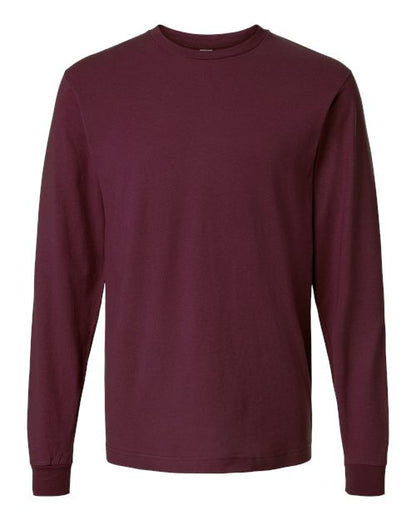 Tultex Unisex Fine Jersey Long Sleeve T-Shirt - Burgundy Front