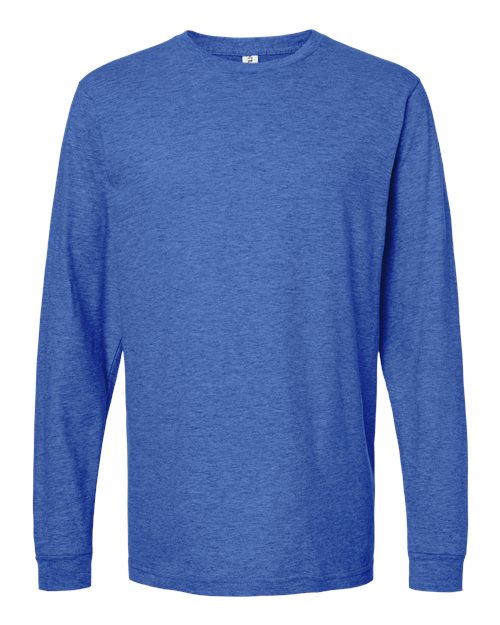 Tultex Unisex Fine Jersey Long Sleeve T-Shirt - Heather Royal Front