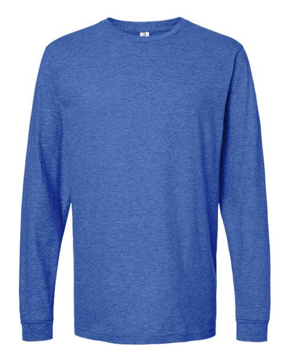 Tultex Unisex Fine Jersey Long Sleeve T-Shirt - Heather Royal Front