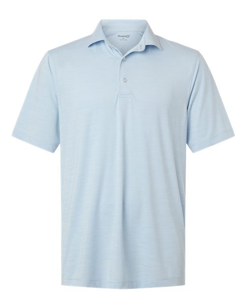 Paragon Men's Bohemian Striped Heather Performance Polo - Carolina Heather Front