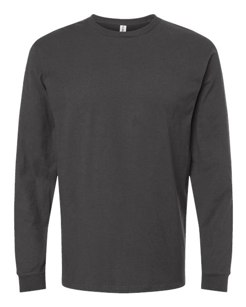 Tultex Unisex Heavyweight Jersey Long Sleeve T-Shirt - Charcoal Front