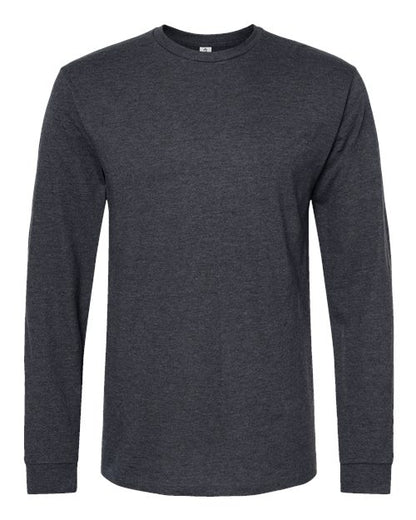 Tultex Unisex Heavyweight Jersey Long Sleeve T-Shirt - Heather Graphite Front