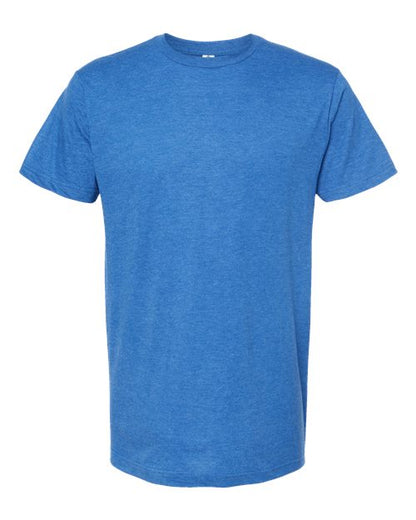 Tultex Unisex Fine Jersey T-Shirt - Heather Turquoise Front