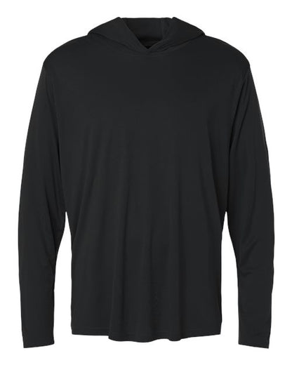 AllPro Unisex Pro-Lock Performance Hooded Long Sleeve T-Shirt - Black Front