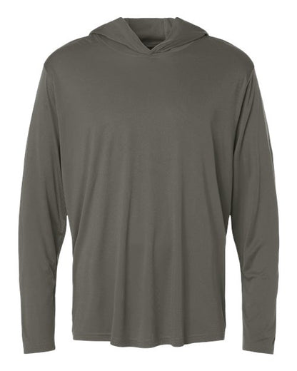AllPro Unisex Pro-Lock Performance Hooded Long Sleeve T-Shirt - Charcoal Front