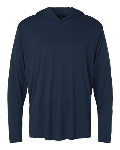 AllPro Unisex Pro-Lock Performance Hooded Long Sleeve T-Shirt - Navy Front