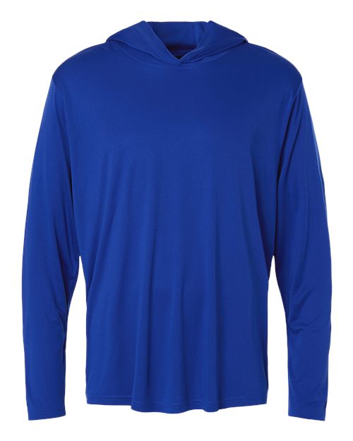AllPro Men's Pro-Lock Performance Hooded Long Sleeve T-Shirt - Royal Front