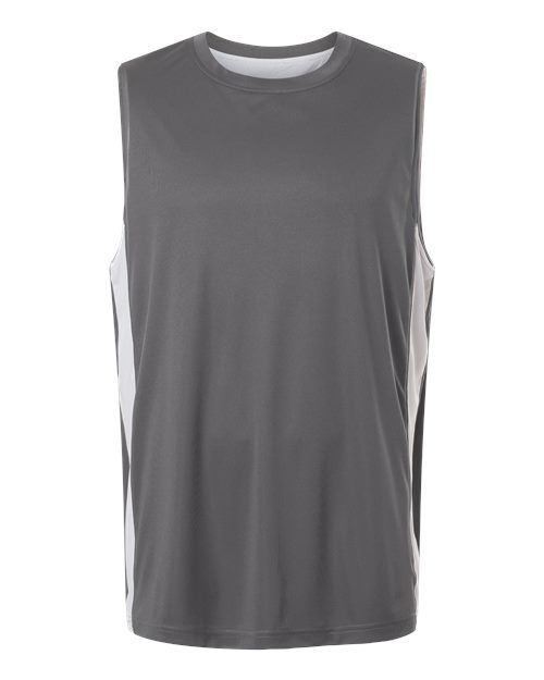 Team 365 Unisex Zone Performance Reversible Jersey - Sport Graphite/ White Front