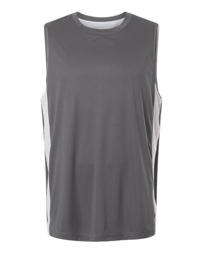 Team 365 Unisex Zone Performance Reversible Jersey - Sport Graphite/ White Front