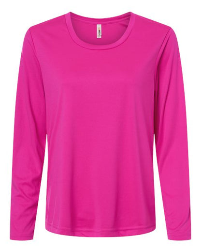 CORE365 Women's Capital Performance Long Sleeve T-Shirt - Bright Magenta Front