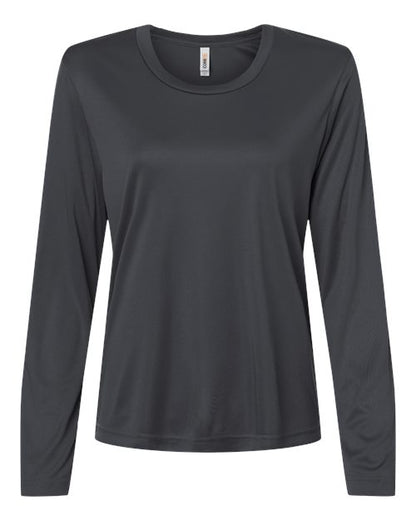 CORE365 Women's Capital Performance Long Sleeve T-Shirt - Carbon Front