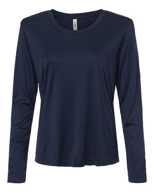 CORE365 Women's Capital Performance Long Sleeve T-Shirt - Classic Navy Front