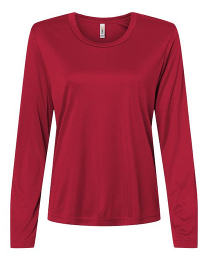 CORE365 Women's Capital Performance Long Sleeve T-Shirt - Classic Red Front