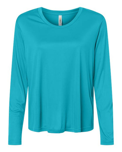 CORE365 Women's Capital Performance Long Sleeve T-Shirt - Clear Teal Front
