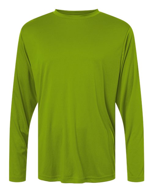 CORE365 Unisex Capital Long Sleeve Performance T-Shirt - Acid Green Front