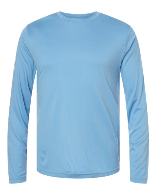 CORE365 Unisex Capital Long Sleeve Performance T-Shirt - Columbia Blue Front