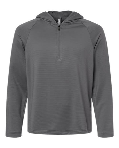 Team 365 Men's Qualify Quarter-Zip Hooded Pullover - Sport Graphite Front