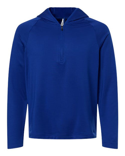 Team 365 Men's Qualify Quarter-Zip Hooded Pullover - Sport Royal Front