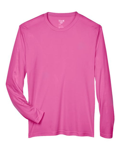 Team 365 Men's Zone Performance Long Sleeve T-Shirt - Sport Charity Pink Front