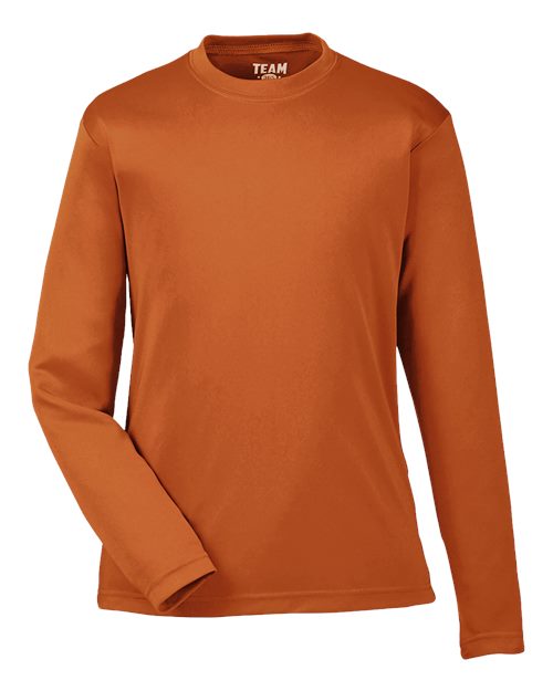 Team 365 Youth Zone Performance Long Sleeve T-Shirt - Sport Burnt Orange Front