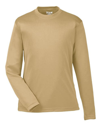 Team 365 Youth Zone Performance Long Sleeve T-Shirt - Sport Vegas Gold Front