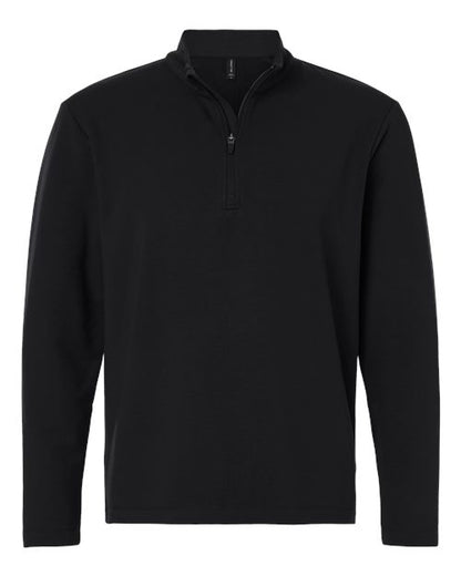 AllPro Men's Stretch Quarter-Zip Fleece Pullover - Black Front
