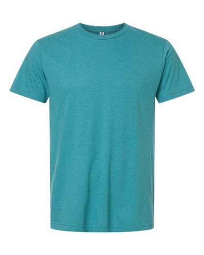 Tultex Unisex Fine Jersey T-Shirt - Heather Aqua Blue Front